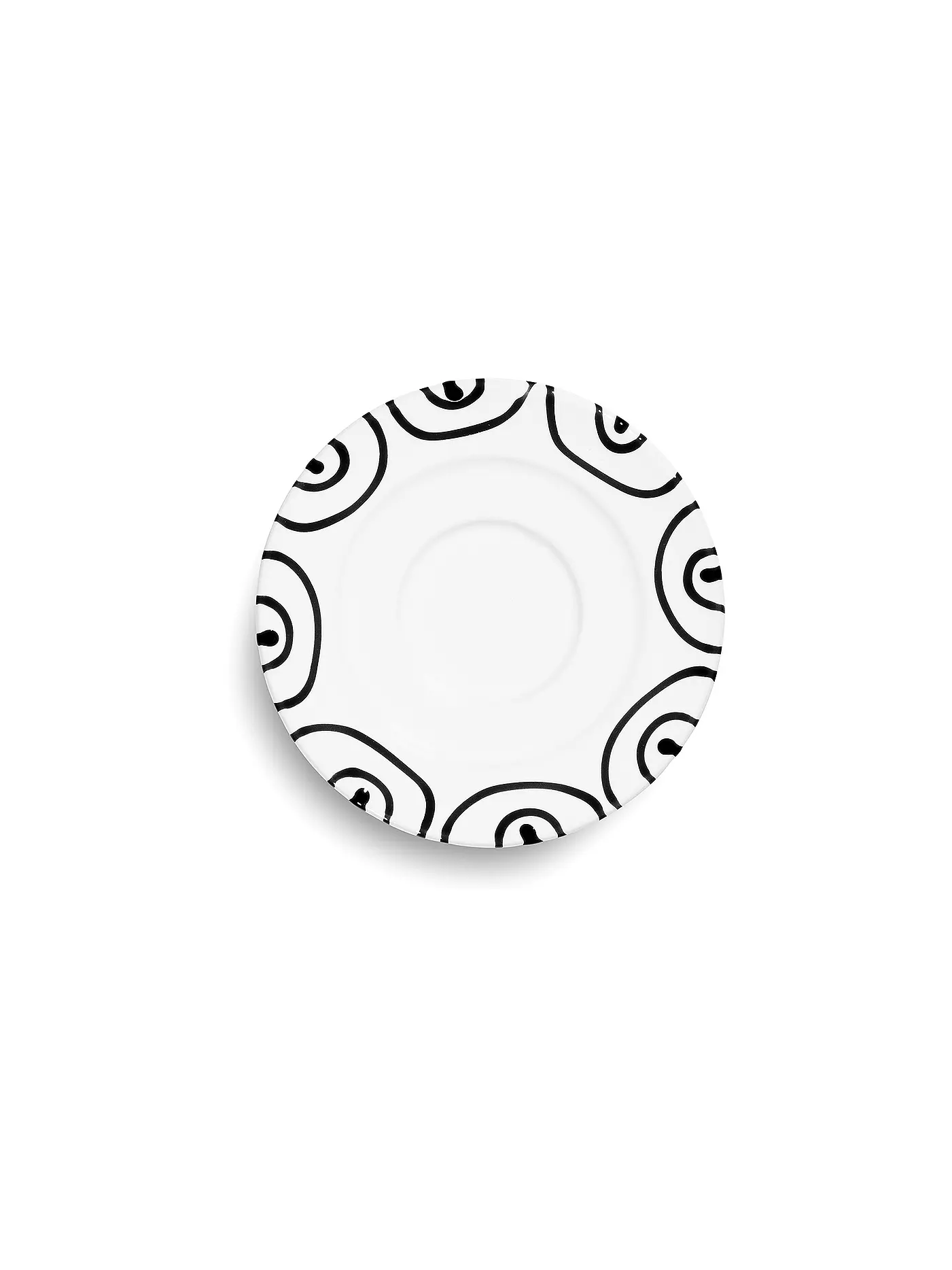 GMUNDNER KERAMIK | Unterteller Gourmet "Grau Geflammt" 16cm | schwarz